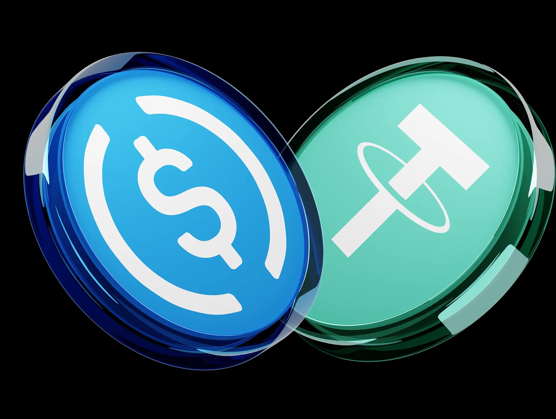 USDC and USDT stablecoins